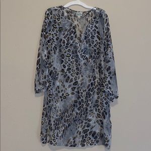 Cheetah print swimsuit cover-up